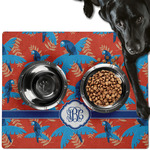 Blue Parrot Dog Food Mat - Large w/ Monogram