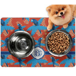 Blue Parrot Dog Food Mat - Small w/ Monogram