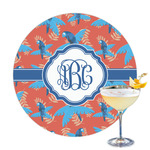 Blue Parrot Printed Drink Topper (Personalized)