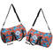 Blue Parrot Duffle bag small front and back sides