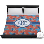 Blue Parrot Duvet Cover - King (Personalized)