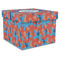 Blue Parrot Gift Boxes with Lid - Canvas Wrapped - XX-Large - Front/Main