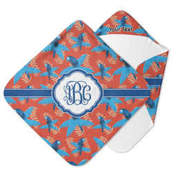 Blue Parrot Hooded Baby Towel (Personalized)