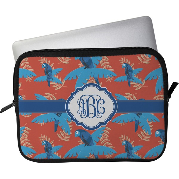 Custom Blue Parrot Laptop Sleeve / Case - 11" (Personalized)