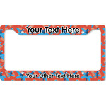 Blue Parrot License Plate Frame - Style B (Personalized)