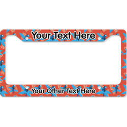 Blue Parrot License Plate Frame - Style B (Personalized)