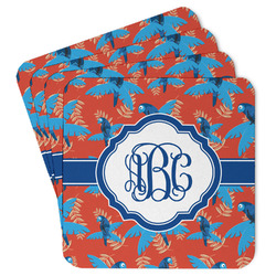 Blue Parrot Paper Coasters (Personalized)