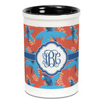 Blue Parrot Ceramic Pencil Holders - Black