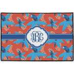 Blue Parrot Door Mat - 36"x24" (Personalized)