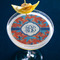 Blue Parrot Printed Drink Topper - Large - In Context