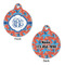 Blue Parrot Round Pet Tag - Front & Back