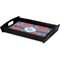 Blue Parrot Serving Tray Black - Corner