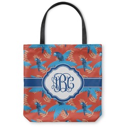 Blue Parrot Canvas Tote Bag - Small - 13"x13" (Personalized)