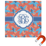 Blue Parrot Square Car Magnet - 10" (Personalized)