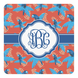 Blue Parrot Square Decal - Medium (Personalized)