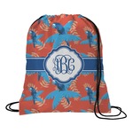 Blue Parrot Drawstring Backpack (Personalized)
