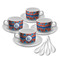 Blue Parrot Tea Cup - Set of 4