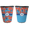 Blue Parrot Trash Can Black - Front and Back - Apvl