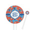 Blue Parrot White Plastic 5.5" Stir Stick - Round - Closeup