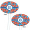 Blue Parrot White Plastic 7" Stir Stick - Double Sided - Oval - Front & Back