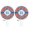 Blue Parrot White Plastic 7" Stir Stick - Double Sided - Round - Front & Back