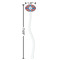 Blue Parrot White Plastic 7" Stir Stick - Oval - Dimensions