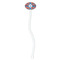 Blue Parrot White Plastic 7" Stir Stick - Oval - Single Stick