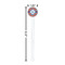 Blue Parrot White Plastic 7" Stir Stick - Round - Dimensions