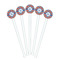 Blue Parrot White Plastic 7" Stir Stick - Round - Fan View