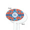 Blue Parrot White Plastic 7" Stir Stick - Single Sided - Oval - Front & Back