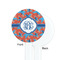 Blue Parrot White Plastic 7" Stir Stick - Single Sided - Round - Front & Back