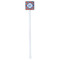 Blue Parrot White Plastic Stir Stick - Double Sided - Square - Single Stick