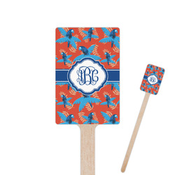 Blue Parrot 6.25" Rectangle Wooden Stir Sticks - Double Sided (Personalized)