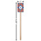 Blue Parrot Wooden 6.25" Stir Stick - Rectangular - Dimensions