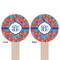 Blue Parrot Wooden 6" Food Pick - Round - Double Sided - Front & Back