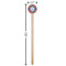 Blue Parrot Wooden 7.5" Stir Stick - Round - Dimensions