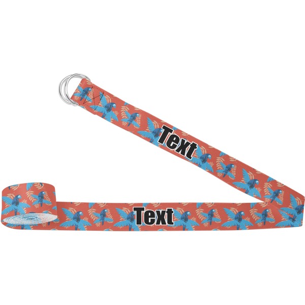 Custom Blue Parrot Yoga Strap (Personalized)