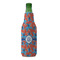 Blue Parrot Zipper Bottle Cooler - FRONT (bottle)