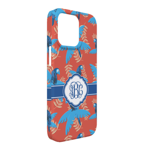 Custom Blue Parrot iPhone Case - Plastic - iPhone 13 Pro Max (Personalized)