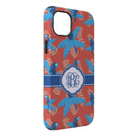 Blue Parrot iPhone Case - Rubber Lined - iPhone 14 Plus (Personalized)