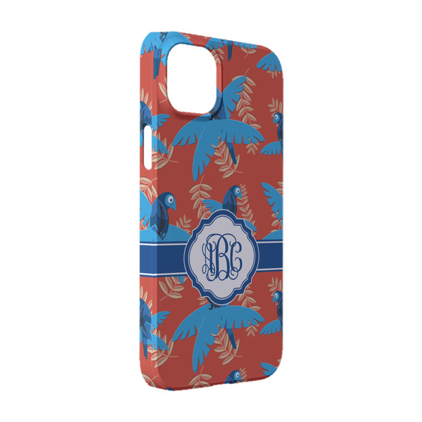 Custom Blue Parrot iPhone Case - Plastic - iPhone 14 Pro (Personalized)