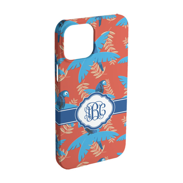 Custom Blue Parrot iPhone Case - Plastic - iPhone 15 (Personalized)