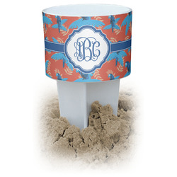 Blue Parrot White Beach Spiker Drink Holder (Personalized)