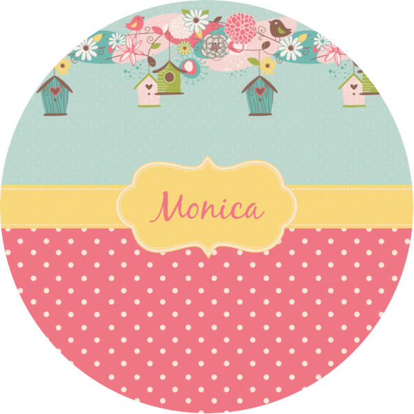 Custom Easter Birdhouses Multipurpose Round Labels - 1" (Personalized)