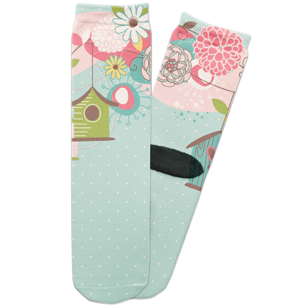 Custom Easter Birdhouses Adult Crew Socks