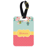 Easter Birdhouses Metal Luggage Tag w/ Name or Text