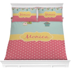 Easter Birdhouses Comforter Set - Full / Queen (Personalized)