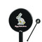 Easter Birdhouses Black Plastic 5.5" Stir Stick - Round - Closeup