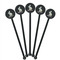 Easter Birdhouses Black Plastic 5.5" Stir Stick - Round - Fan View