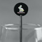 Easter Birdhouses Black Plastic 5.5" Stir Stick - Round - Main